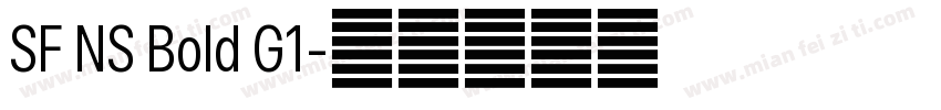 SF NS Bold G1字体转换